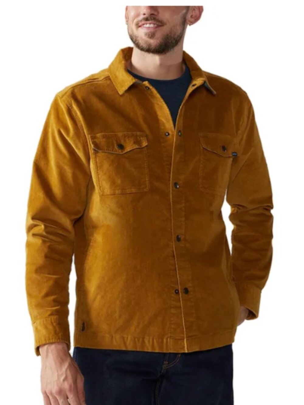 NWT Chubbies Long Sleeve Solid Corduroy Overshirt XL TheDon't Even Chai XL